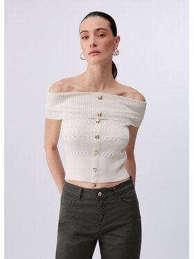 Liu Jo Liu Jo Sweter CA6217MS55NP9574 Biały Slim Fit
