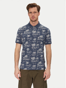 Gant Gant Тениска с яка и копчета 2014058 Тъмносин Regular Fit