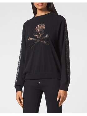 PHILIPP PLEIN PHILIPP PLEIN Sweter 8669 Czarny Regular Fit
