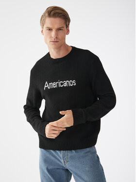 Americanos Americanos Pulover Nevado Negru Regular Fit
