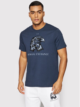 Armani Exchange Armani Exchange Marškinėliai 3LZTAQ ZJ6QZ 1596 Tamsiai mėlyna Regular Fit
