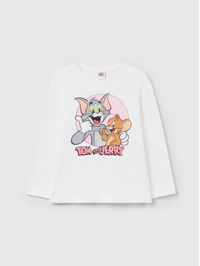 OVS OVS Halenka TOM AND JERRY 1439216 Bílá Regular Fit