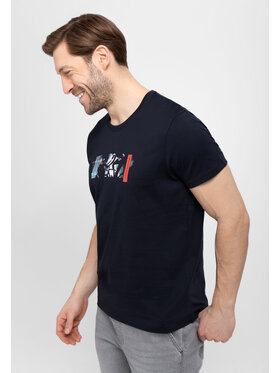 Volcano Volcano T-Shirt T-RAD Granatowy Regular Fit