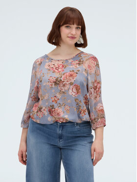 Fiorella Rubino Fiorella Rubino Bluzka 2133T002520N0R4 Turkusowy Boxy Fit