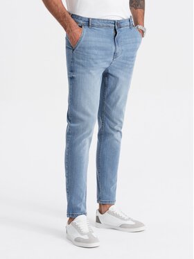 Ombre Ombre Jeansy OM-PADP-0117 Modrá Carrot Fit