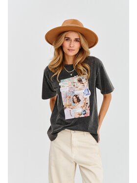 NAOKO NAOKO T-Shirt Balance of Libra Czarny Regular Fit