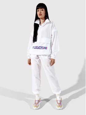 Togoshi Togoshi Долнище анцуг Unisex TG22-SPU001 Бял Relaxed Fit