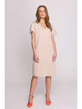 Stylove Stylove Sukienka letnia S392 Beżowy Premium Fit