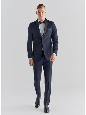 Pako Lorente Pako Lorente Spodnie garniturowe P000B-6S-002 Granatowy Slim Fit