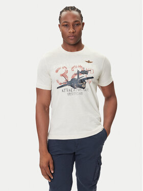 Aeronautica Militare Aeronautica Militare Marškinėliai 252TS2472UJ00708 Écru Regular Fit