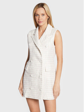 Glamorous Glamorous Kootud kleit CK6798 Valge Regular Fit