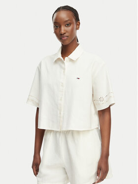 Tommy Jeans Tommy Jeans Hemd DW0DW22214 Creme Relaxed Fit