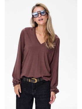 blue shadow blue shadow Bluzka Liczi Brązowy Regular Fit
