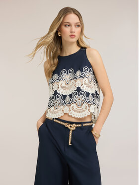 Motivi Motivi Blusa 2065Q001972N034 Blu Boxy Fit