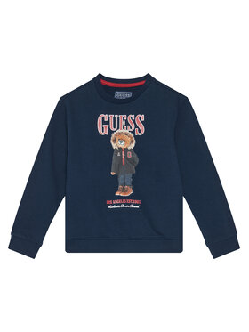 Guess Guess Bluza L5BQ07 KAD74 Granatowy Regular Fit