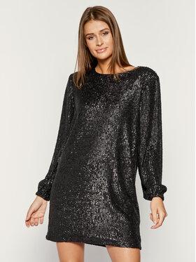 Guess Guess Kokteiļkleita Delvina W94K81 K9AU0 Melns Regular Fit