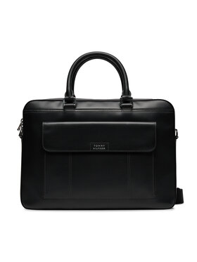 Tommy Hilfiger Tommy Hilfiger Τσάντα για laptop Th Spw Leather Computer Bag AM0AM11818 Μαύρο