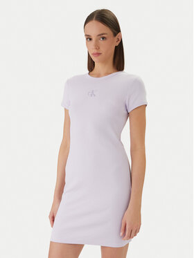 Calvin Klein Jeans Calvin Klein Jeans Kleid für den Alltag Monologo Baby LV047F241G Rosa Slim Fit