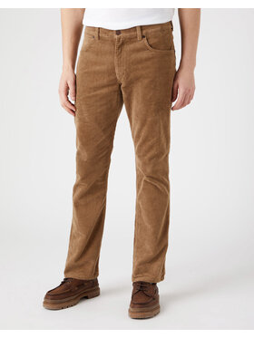Wrangler Wrangler Spodnie materiałowe GREENSBORO Brązowy Straight Fit