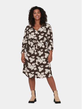 ONLY Carmakoma ONLY Carmakoma Vestito da giorno 15302130 Marrone Regular Fit