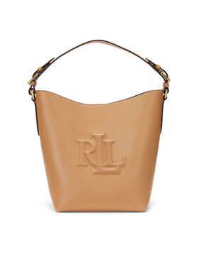 LAUREN RALPH LAUREN LAUREN RALPH LAUREN Kabelka Medium Witley Leather Bucket Bag 431950855008 Hnědá