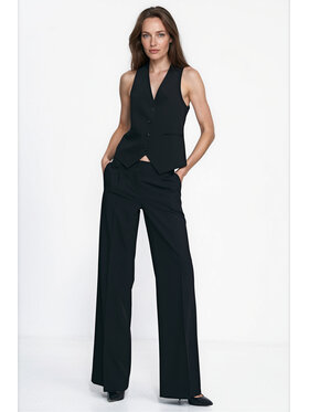 NIFE NIFE Spodnie materiałowe SD164 Czarny Wide Leg