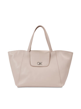 Calvin Klein Ročna Torba Re-Lock Shopper W/Flap K60K611052 Siva