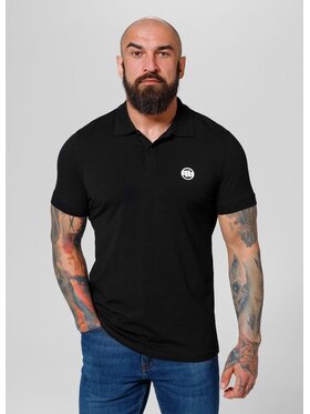 PITBULL PITBULL Polo SMALL LOGO Czarny Regular Fit