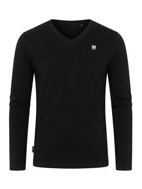 Ombre Ombre Longsleeve L172 Czarny Regular Fit