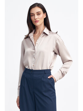 NIFE NIFE Koszula K80 Beżowy Regular Fit