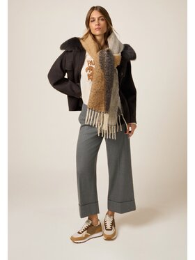 Oltre Oltre Pantaloni di tessuto P042R109038N0S3 Grigio Cropp Fit