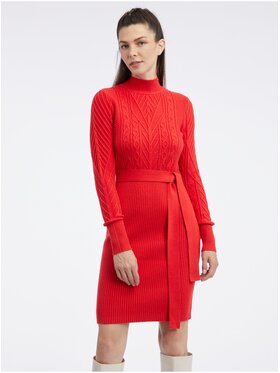 Orsay Orsay Sukienka 530414318000__XS Czerwony Regular Fit