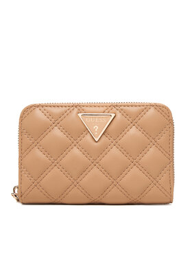 Guess Guess Голям дамски портфейл Giully II Sgl SWQG96 73140 Бежов