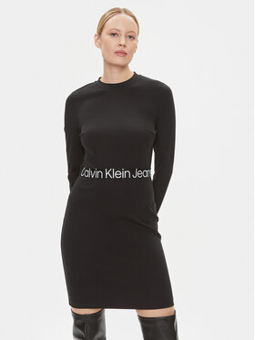 Calvin Klein Jeans Calvin Klein Jeans Повсякденна сукня Logo Elastic J20J222518 Чорний Regular Fit