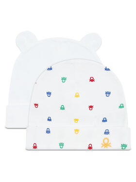 United Colors Of Benetton United Colors Of Benetton Zestaw 2 czapek 3V1E0A018 68Z Biały