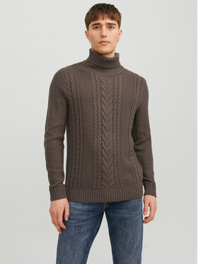 Jack&Jones Jack&Jones Rollkragenpullover 12236315 Braun Regular Fit