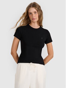 4F 4F T-Shirt 4FWMM00TTSHF2255-20S Czarny Slim Fit