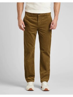 Lee Lee Spodnie materiałowe CHINO Brązowy Regular Fit