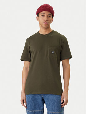Element Element Tričko Icon Label Pocket ELYKT00198 Zelená Regular Fit