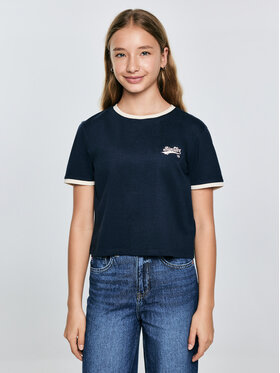 BIG STAR BIG STAR T-Shirt KOLA Granatowy Basic Fit