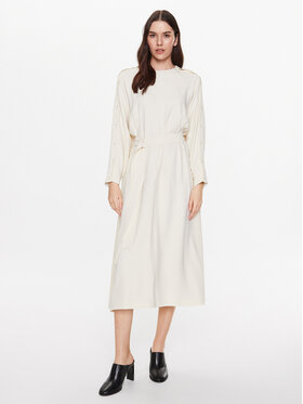 Liviana Conti Liviana Conti Každodenné šaty F3SS24 Écru Relaxed Fit