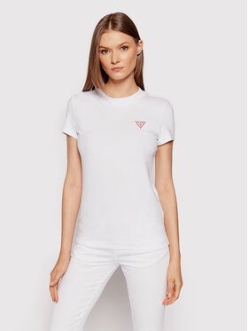 Guess Guess T-Shirt Mini Triangle W1YI0Z J1311 Biały Slim Fit
