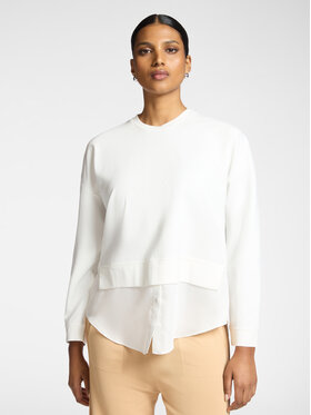 Elena Mirò Elena Mirò Sweter G883Z000537N011 Biały Boxy Fit