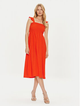 Pieces Pieces Sukienka letnia Luna 17147176 Czerwony Regular Fit