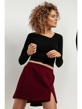 Tessita Tessita Szorty materiałowe T415/9/XXL Bordowy Regular Fit