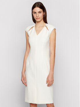 BOSS Boss Kasdieninė suknelė Dulipa 50451351 Balta Slim Fit