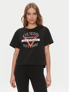 Guess Guess T-Shirt W4RI43 K8FQ4 Schwarz Boxy Fit