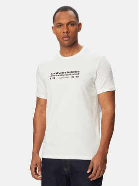Calvin Klein Jeans Calvin Klein Jeans T-krekls SS 30s EU LV04RG800G Balts Regular Fit