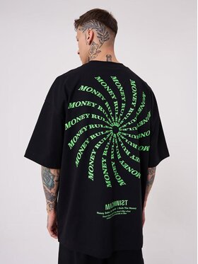Machinist Machinist T-Shirt Koszulka Z Krótkim Rękawem Męska Oversize Czarna Machinist Money Rules L Czarny Oversize