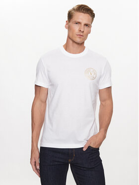 Versace Jeans Couture Versace Jeans Couture Тишърт 75GAHT06 Бял Regular Fit
